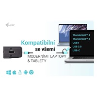 i-tec USB 3.0/USB-C/Thunderbolt, 2x HDMI Docking Station, PD 100W