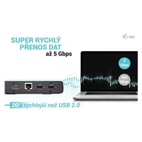 i-tec USB 3.0/USB-C/Thunderbolt, 2x HDMI Docking Station, PD 100W