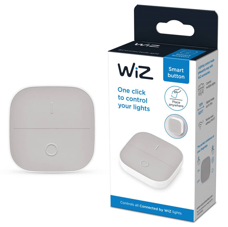 PHILIPS WiZ Portable Button šedé/bílé - front