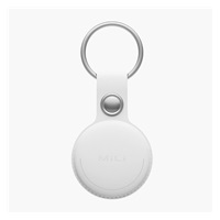 MiLi MiTag  – smart lokátor s koženou klíčenkou, bílá