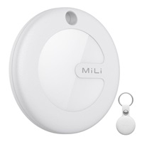 MiLi MiTag  – smart lokátor s koženou klíčenkou, bílá