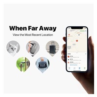 MiLi MiTag  – smart lokátor s koženou klíčenkou, bílá