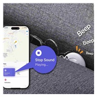 MiLi MiTag  – smart lokátor s koženou klíčenkou, bílá