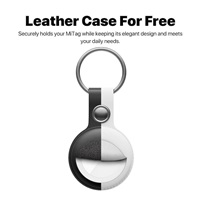 MiLi MiTag  – smart lokátor s koženou klíčenkou, bílá