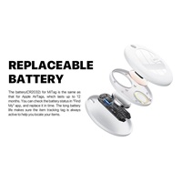 MiLi MiTag  – smart lokátor s koženou klíčenkou, bílá