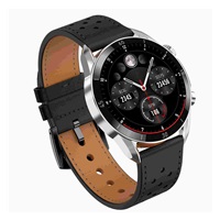 Garett Smartwatch V10 Silver-black leather