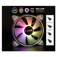 1stCOOL Ventilátor AURA EVO CRYSTAL, 120mm, ARGB