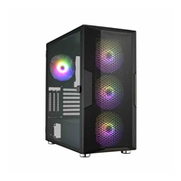 Fortron skříň Midi Tower CUT592, průhledná bočnice, E-ATX, 4x ARGB ventilátor