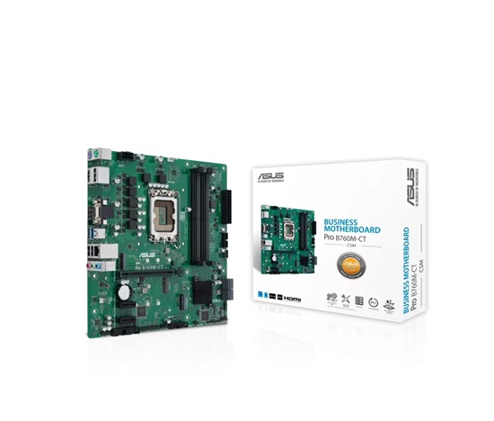 ASUS MB Sc LGA1700 PRO B760M-CT-CSM, Intel B760, 4xDDR5, 2xDP, 1xHDMI, 1xVGA, mATX