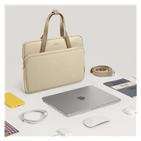 tomtoc Shoulder Bag - 14" a 13" MacBook Pro / Air, khaki