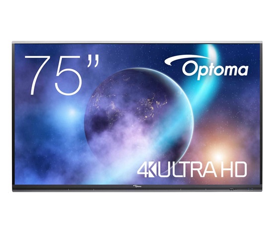Optoma 5752RK+ IFPD 75" - interaktivní dotykový, 4K UHD, multidotyk 40prstu, Android 11,  8GB RAM / 64GB ROM
