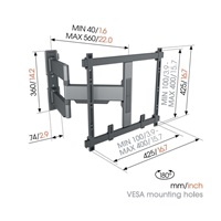 Vogel‘s TVM 5445 TV rameno 3 klouby M bílé