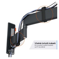 Vogel‘s TVM 3243W TV rameno 3 klouby S - bílé