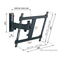Vogel‘s TVM 3423 TV rameno 2 klouby M