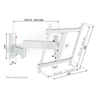 Vogel‘s TVM 3443W TV rameno 3 klouby M