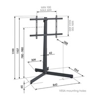 Vogel‘s TVS 3690 TV stojan kov
