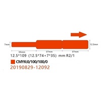Niimbot štítky na kabely RXL 12,5x109mm 65ks Red pro D11 a D110