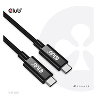 Club3D Kabel USB4 Gen3x2 Type-C Oboustranný kabel 8K60Hz, Data 40 Gbps, PD 240W(48V/5A) EPR M/M 2m