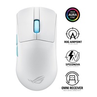 ASUS myš ROG Harpe Ace Aim Lab Edition, Bluetooth, bílá