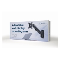 GEMBIRD Držák monitoru na stěnu MA-WA1-01, naklápěcí, až do 27” a 7kg, černý