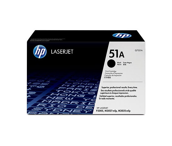 HP 51A Black LJ Toner Cart, Q7551A (6,500 pages)