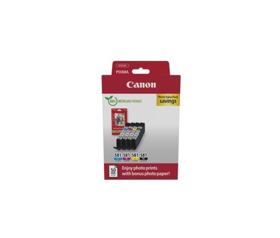 Canon CARTRIDGE CLI-581 BK/C/M/Y PHOTO VALUE pro PIXMA TS615x,625x,635x,815x, 825x ( 200 str.)