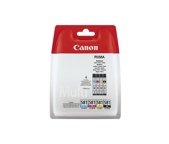 Canon CARTRIDGE CLI-581 C/M/Y/BK MULTI-PACK pro PIXMA TS615x, TS625x, TS635x, TS815x, TS825x, TS835x, TS915x (200 str.)