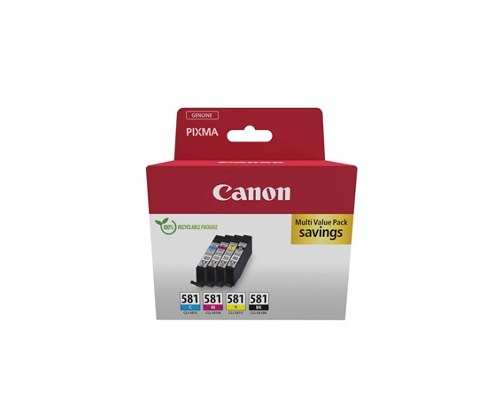 Canon CARTRIDGE CLI-581 C/M/Y/BK MULTI SEC pro PIXMA TS615x,625x,635x,815x,915x, TR7550 (200 str.)
