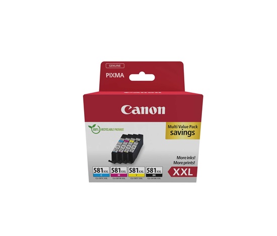 Canon CARTRIDGE CLI-581XXL C/M/Y/BK MULTI-PACK SEC pro PIXMA TS515x, TS615x, TS815x, TS915x, TR7550, TR8550 4x11,7mů