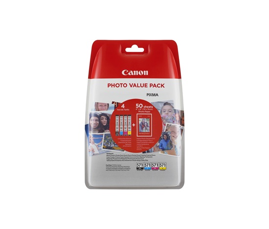 CANON CARTRIDGE CLI-571 C/M/Y/BK MULTI-PACK SEC pro MG575x, MG68x, MG775x, TS505x, TS605x, TS805x, TS905x