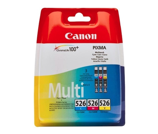 Canon CARTRIDGE CLI-526 C/M/Y Multi-pack SEC pro MG5150, MG5250, MG5350, MG6150, MG6250, MG8150, MG8250, MX885, MX895