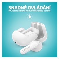 LAMAX Tones1 - bezdrátová sluchátka - bílá
