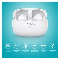 LAMAX Clips1 Play - špuntová sluchátka - bílé