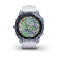 Garmin fenix 7 Sapphire Solar,Titan Blue/ White Silicone Band, EU
