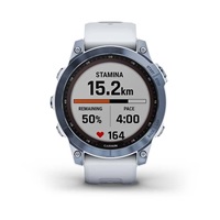 Garmin fenix 7 Sapphire Solar,Titan Blue/ White Silicone Band, EU