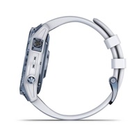 Garmin fenix 7 Sapphire Solar,Titan Blue/ White Silicone Band, EU