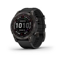 Garmin fenix 7 Sapphire Solar, Titan Black/ Black Silicone Band, EU