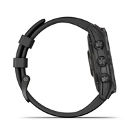 Garmin fenix 7 Sapphire Solar, Titan Black/ Black Silicone Band, EU