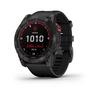 Garmin fenix 7X Solar,Gray/ Black Silicone Band, EU