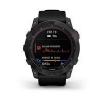 Garmin fenix 7X Solar,Gray/ Black Silicone Band, EU