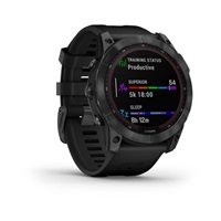 Garmin fenix 7X Solar,Gray/ Black Silicone Band, EU