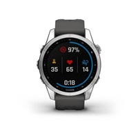 Garmin fenix 7s Glass, Silver/ Graphite Silicone Band, EU