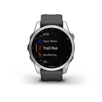 Garmin fenix 7s Glass, Silver/ Graphite Silicone Band, EU