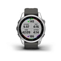 Garmin fenix 7s Glass, Silver/ Graphite Silicone Band, EU