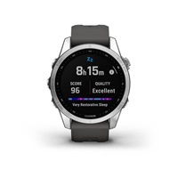 Garmin fenix 7s Glass, Silver/ Graphite Silicone Band, EU