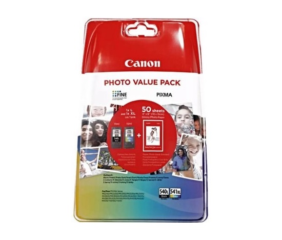 Canon CARTRIDGE PG-540L/CL-541XL SEC -fotopapír PIXMA MG, PIXMA MX, PIXMA TS 3550, 2250, 515, 4150, 4250, 475, 5151