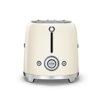 Smeg TSF01CREU toustovač / topinkovač, 2 toasty, 6 úrovní opékání, zásuvka na drobky, styl. 50. let, krémový