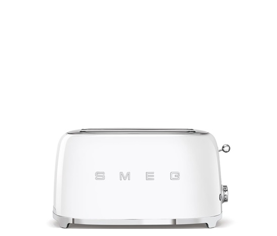 Smeg TSF02WHEU, toustovač / topinkovač, 4 toasty, 6 úrovní opékání, zásuvka na drobky, styl. 50. let, bílá