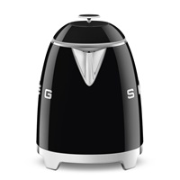 Smeg KLF05BLEU mini rychlovarná konvice, 0,8 l / 3 šálky, 1400 W, styl 50. let, černá