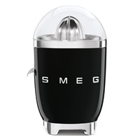 Smeg CJF11BLEU citrusový odšťavňovač, 70 W, manuální tlak, univerzální kužel z nerezové oceli, černý